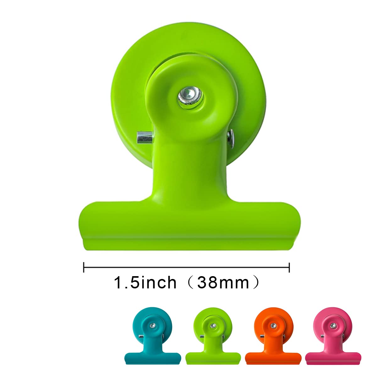 Strong Magnetic Clips - 8PACK Round Metal Refrigerator Clips for Whiteboard, Wall, Photos & Pictures (Multicolor) - Perfect for Office, Kitchen & Home Organization