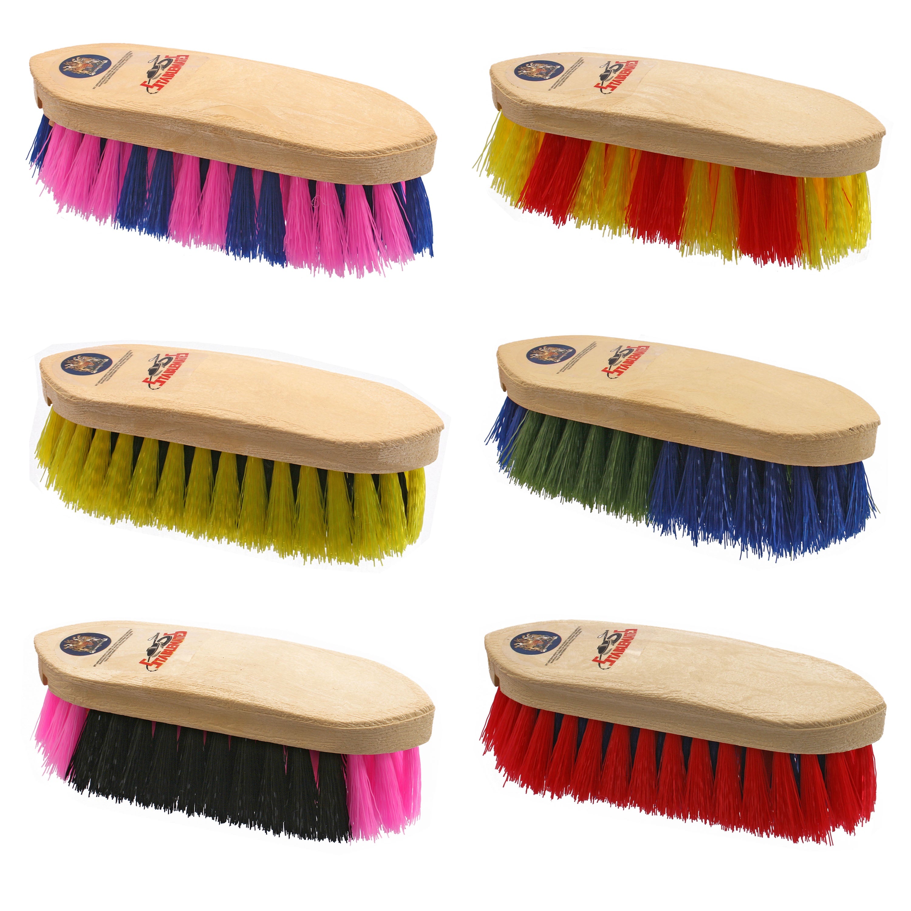 Equerry Wild & Wacky Dandy Brush - Professional Horse Grooming Tool for Show & Competition Prep - Perfect for Thoroughbreds, Ponies & Equestrian Care