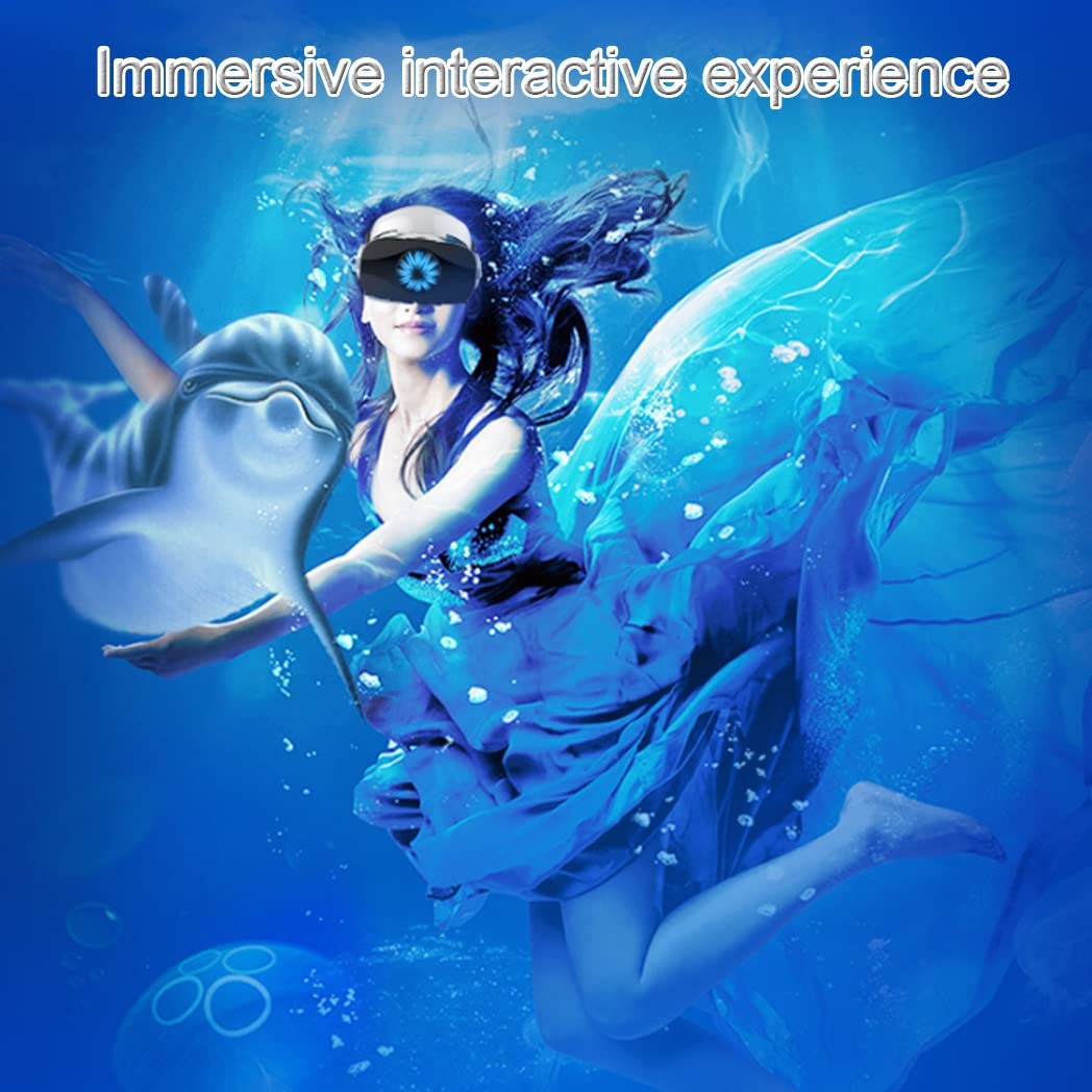 3D VR Headset with Bluetooth Controller - Compatible with iPhone 13 Pro Max/13 Pro/13/12/11, Samsung Galaxy S21, Huawei & Xiaomi Series - Immersive Virtual Reality Gaming & Movie Experience