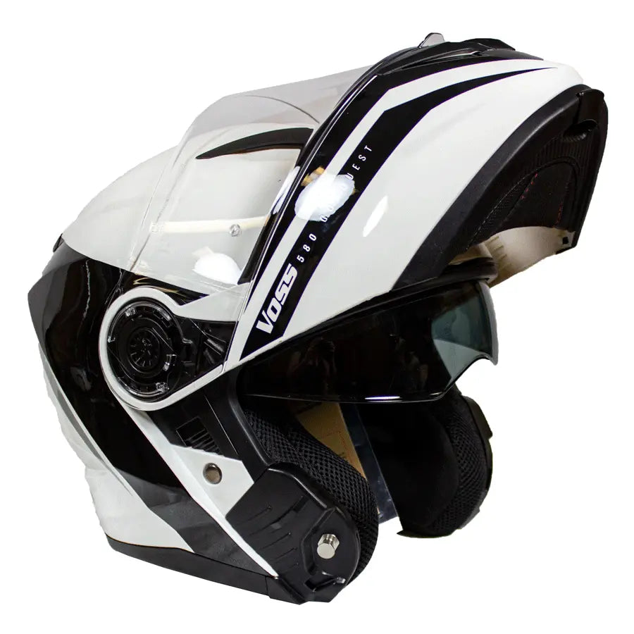 VOSS 580 Conquest Modular Motorcycle Helmet - DOT Approved, Lightweight & Comfortable for Touring, Cruising & Long Rides