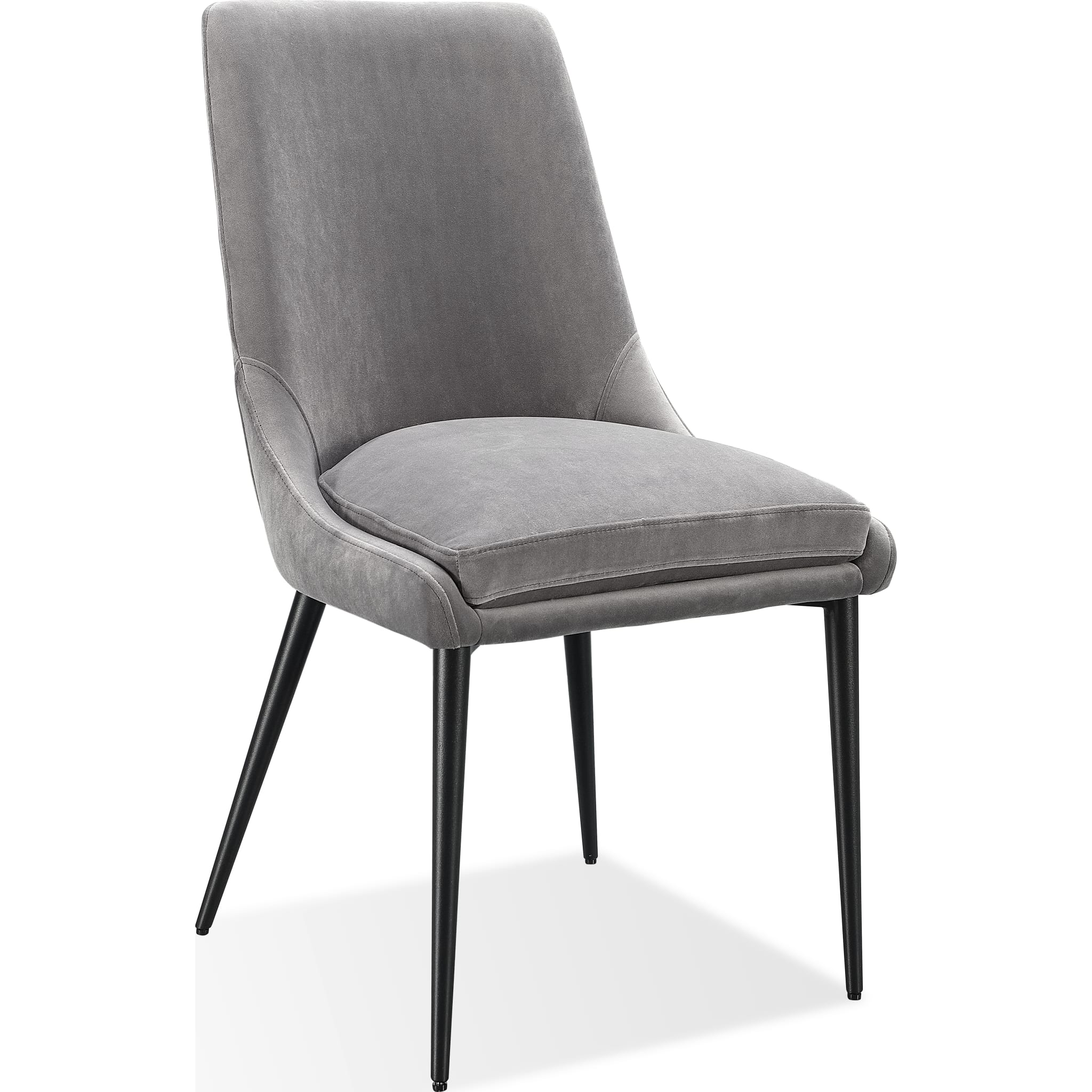 Winston Upholstered Metal Leg Dining Chair - Modern Goose & Black Accent - Perfect for Kitchen, Dining Room & Office Workspace