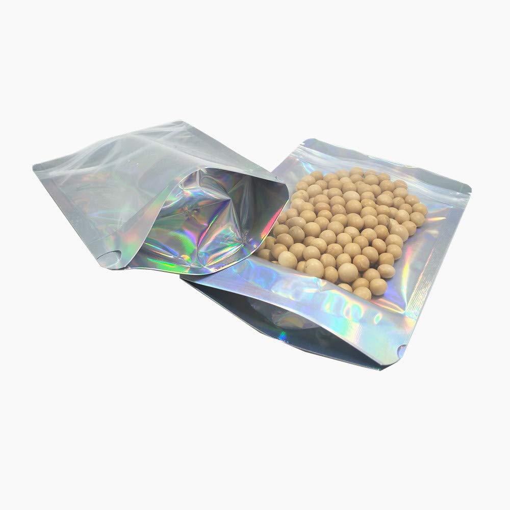 500 Pack 5.5x7.87 Inch Resealable Stand Up Zipper Lock Bags - Clear Foil Food Storage Pouches with Gusset Bottom & Heat Seal for Snacks, Coffee, Nuts | Perfect for Home, Office & Commercial Use
