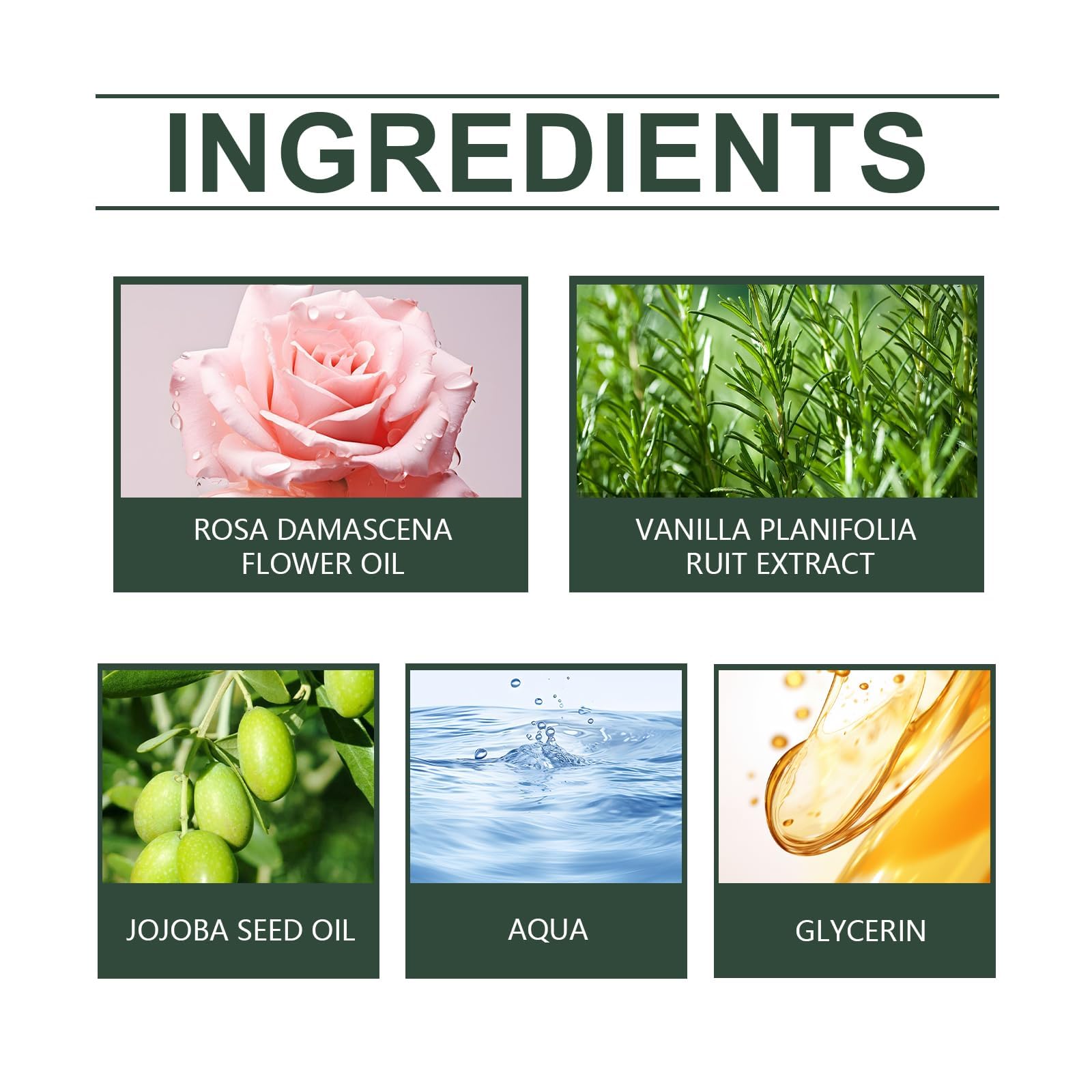 Vanilla Rose Body Oil for Skin & Hair Care - Nourishing Handcrafted Oil
