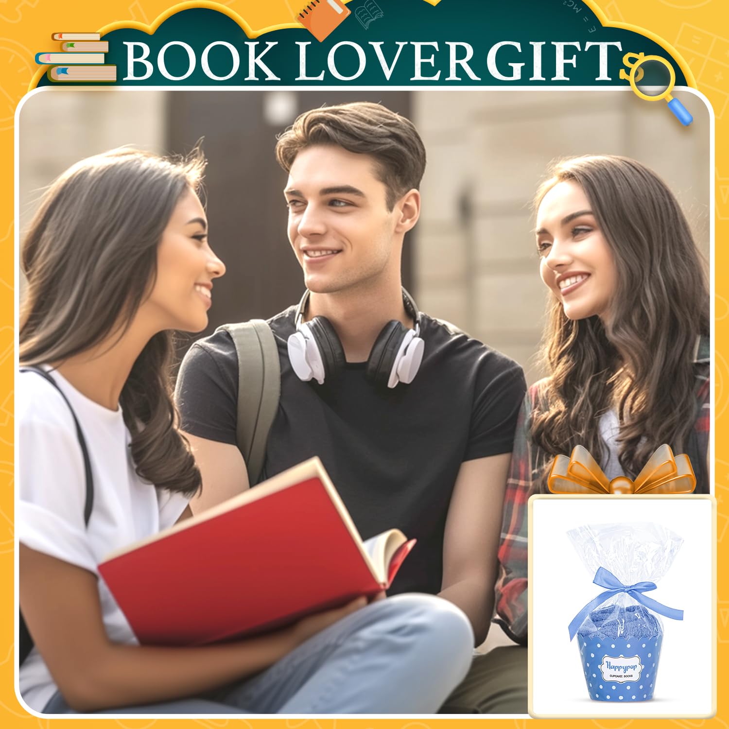HappyPop 2025 Teacher Appreciation & Graduation Gifts - Funny Book Lover Socks for Women & Men - Perfect Reading Gifts for Librarians, Bookworms & Educators (Great for Classrooms, Book Clubs & Cozy Reading Nights)
