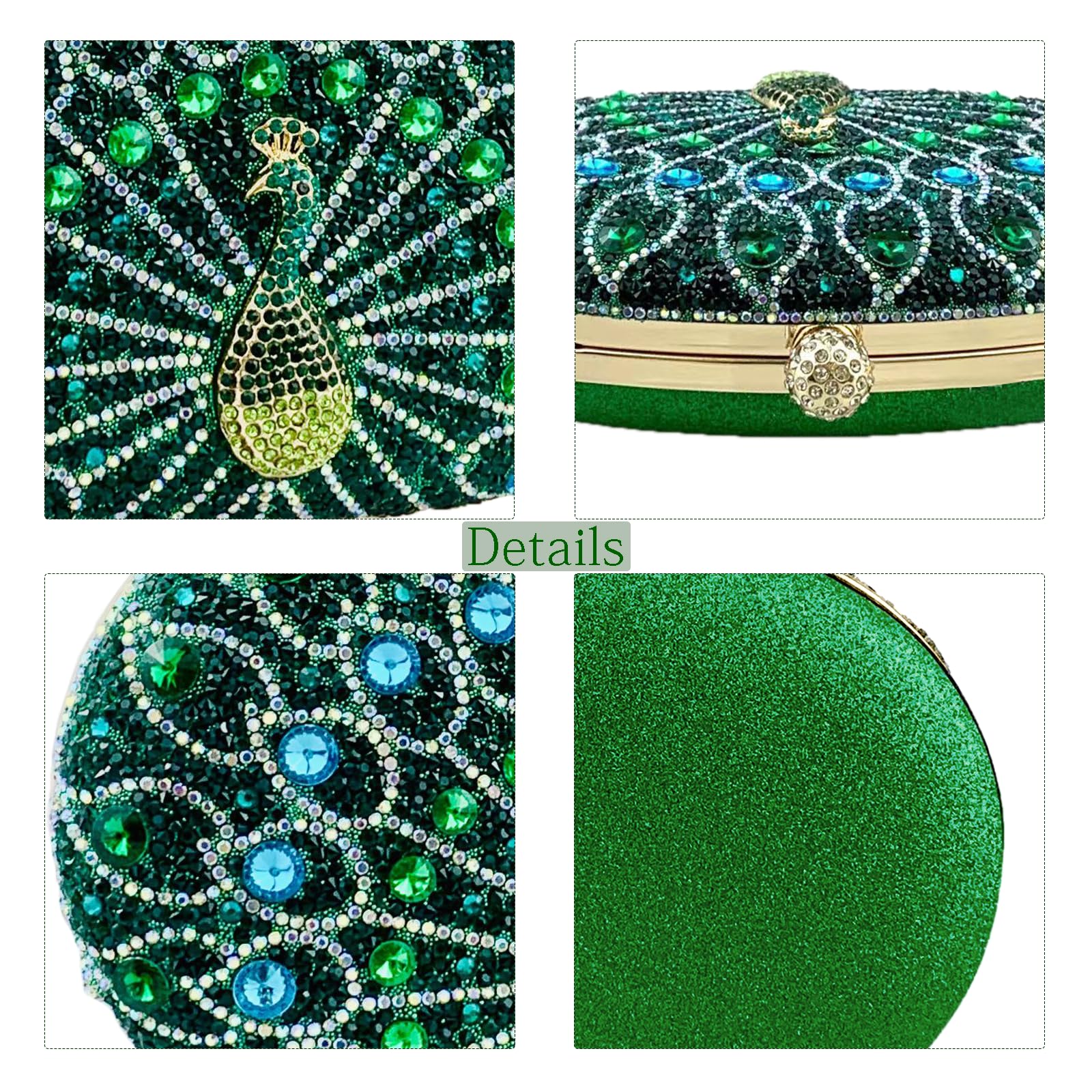 Sparkly Rhinestone Evening Clutch Purse for Women - Elegant Crystal Diamond Wedding Party Handbag | Perfect for Prom, Cocktail Events & Special Occasions