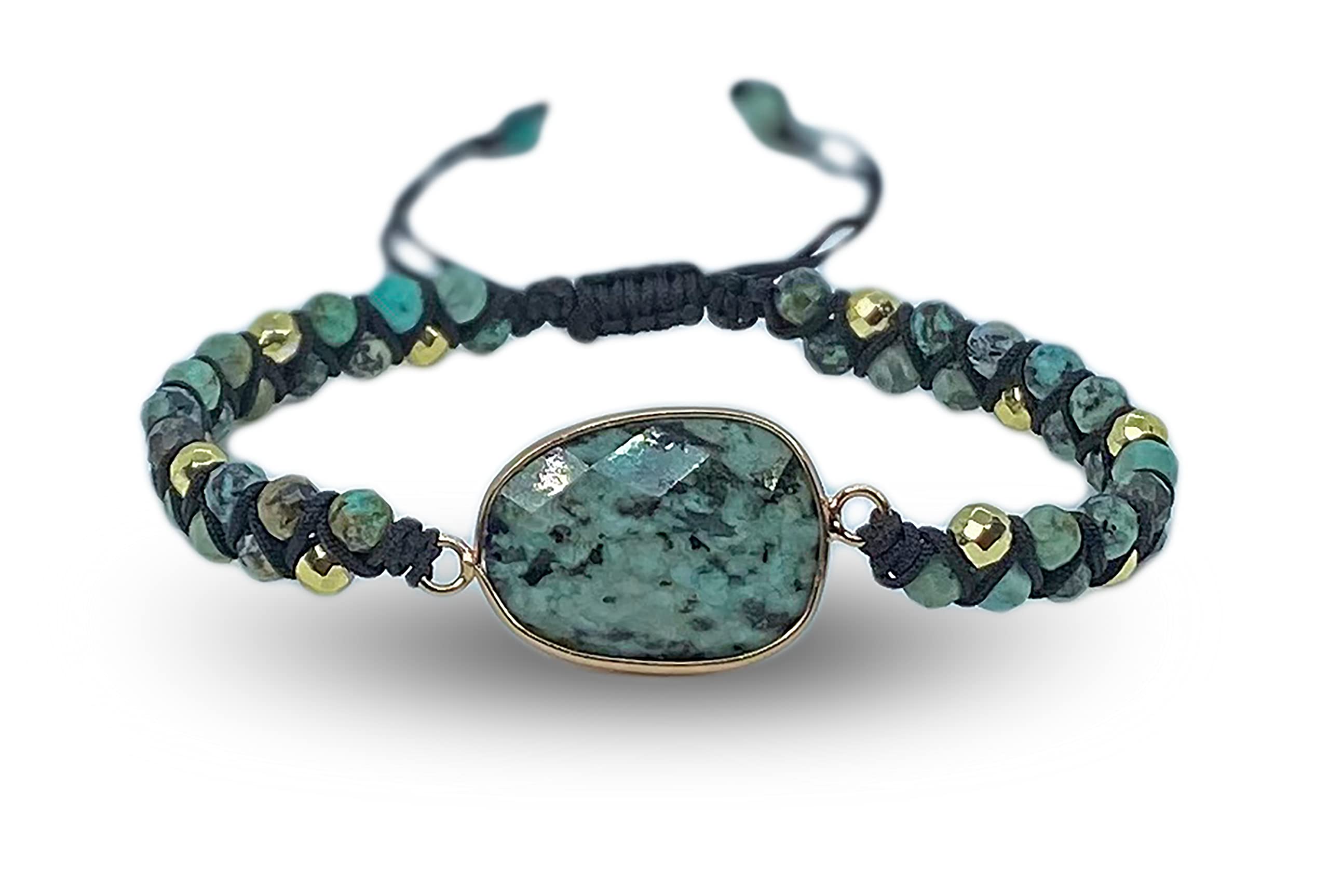Mujen Handmade Healing Natural Stone Beaded Bracelets - Bohemian Hippie Energy Gemstone Boho Braided Strand Bracelets for Women, Yoga, Meditation & Spiritual Healing