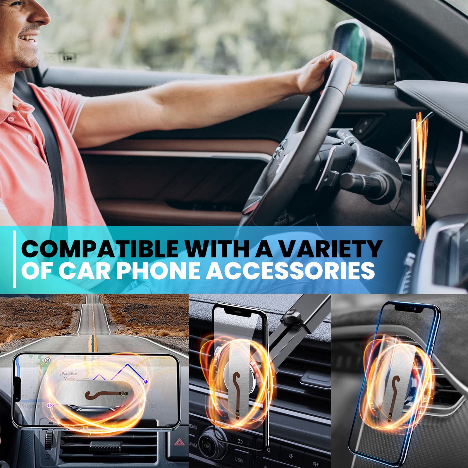 Universal Phone Strap Grip Holder - Adjustable Telescopic Finger Stand Kickstand for Most Smartphones (Brown) | Perfect for Hands-Free Viewing, Gaming, and Secure Phone Handling [KN FLAX]
