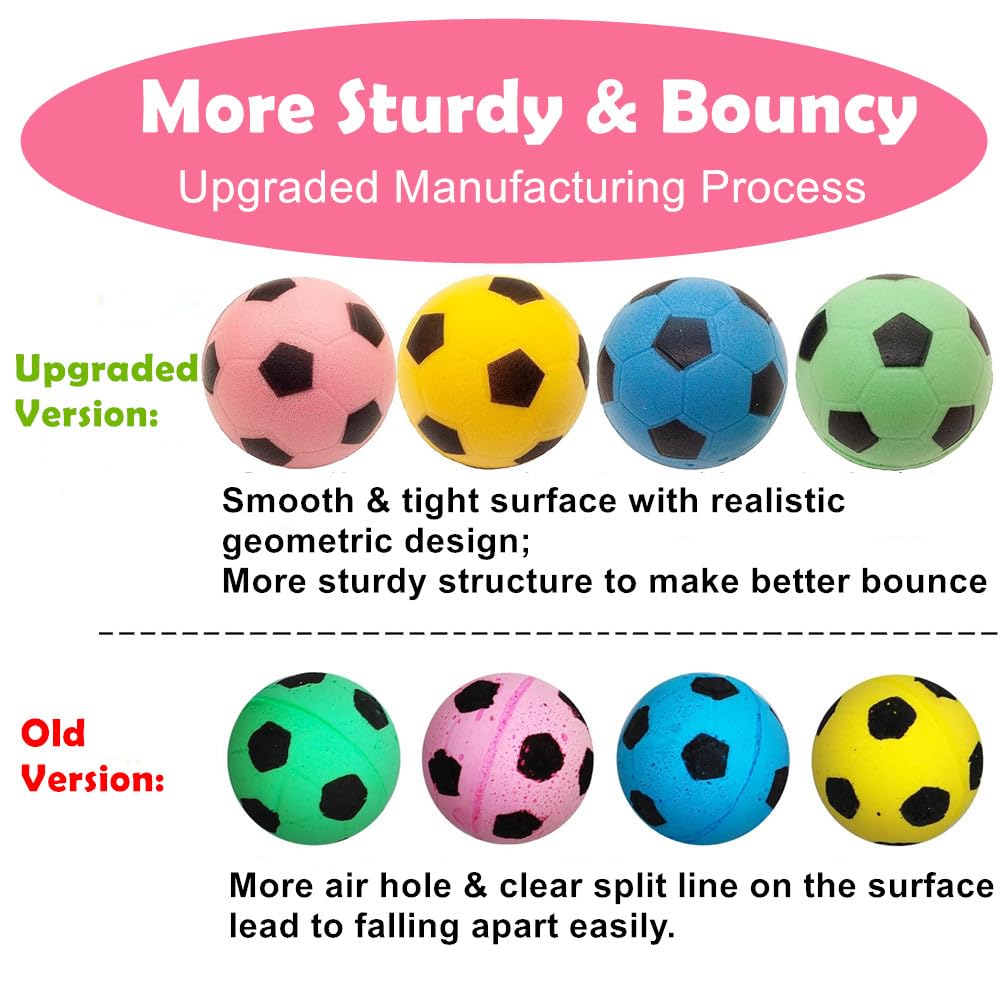 Soft Foam Soccer Balls for Cats - 12 Pack Non-Toxic Pet Toys for Kittens | Interactive Play, Training & Exercise for Indoor Cats