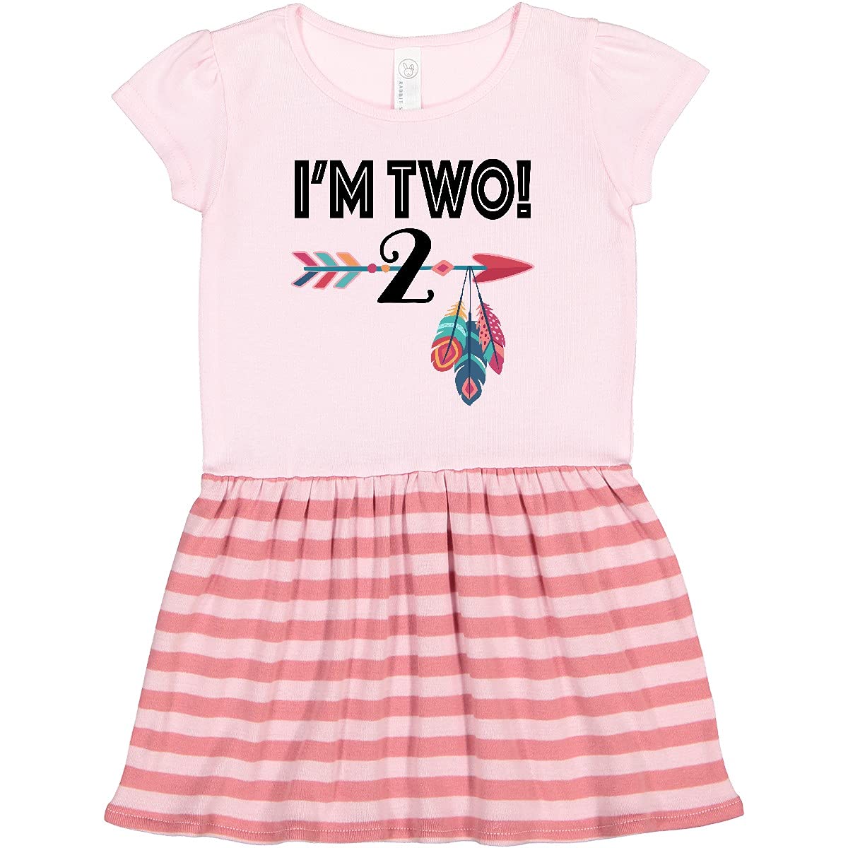 Inktastic 2nd Birthday Boho Tribal Arrow Toddler Dress for Girls - Cute 2 Year Old Outfit for Birthday Party, Photo Shoot & Special Occasions