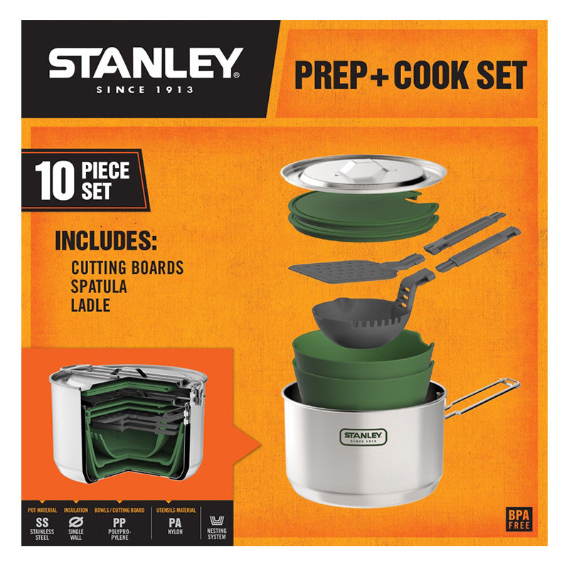 Stanley Adventure Prep & Cook Set - Portable Camping Cookware Kit for Outdoor Cooking, Hiking & Backpacking | Perfect for Camping Trips, Picnics & Emergency Preparedness