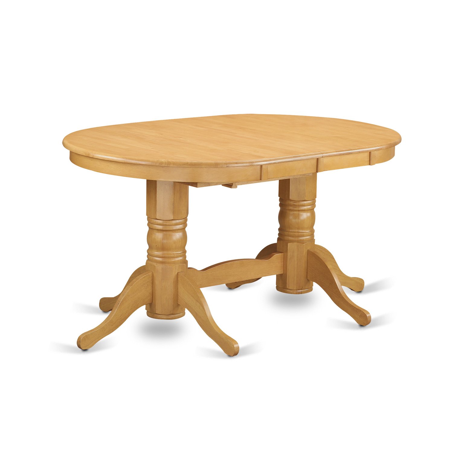 East West Furniture 7-Piece Oak Dining Room Table Set with Butterfly Leaf & 6 Chairs - 40x76 Inch Oval Wooden Table for Kitchen & Dining Room - Perfect for Family Gatherings & Dinner Parties