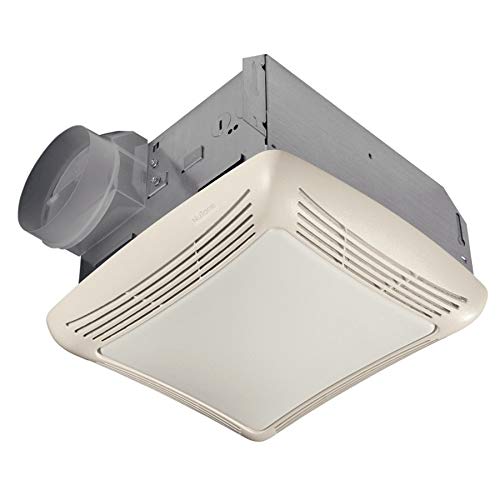 50 CFM 2.5 Sones Bathroom Exhaust Fan with LED Light - Quiet Ventilation for Home, Kitchen, Basement & Office