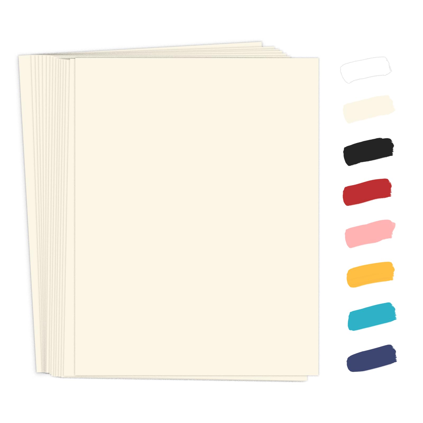 50-Pack Cream Cardstock Paper 8.5 x 11 Inches - 65lb Ivory Cardstock for Printing, DIY Greeting Cards, Wedding Invitations & Office Use - Premium Heavyweight Paper for Crafting, Scrapbooking & Professional Documents