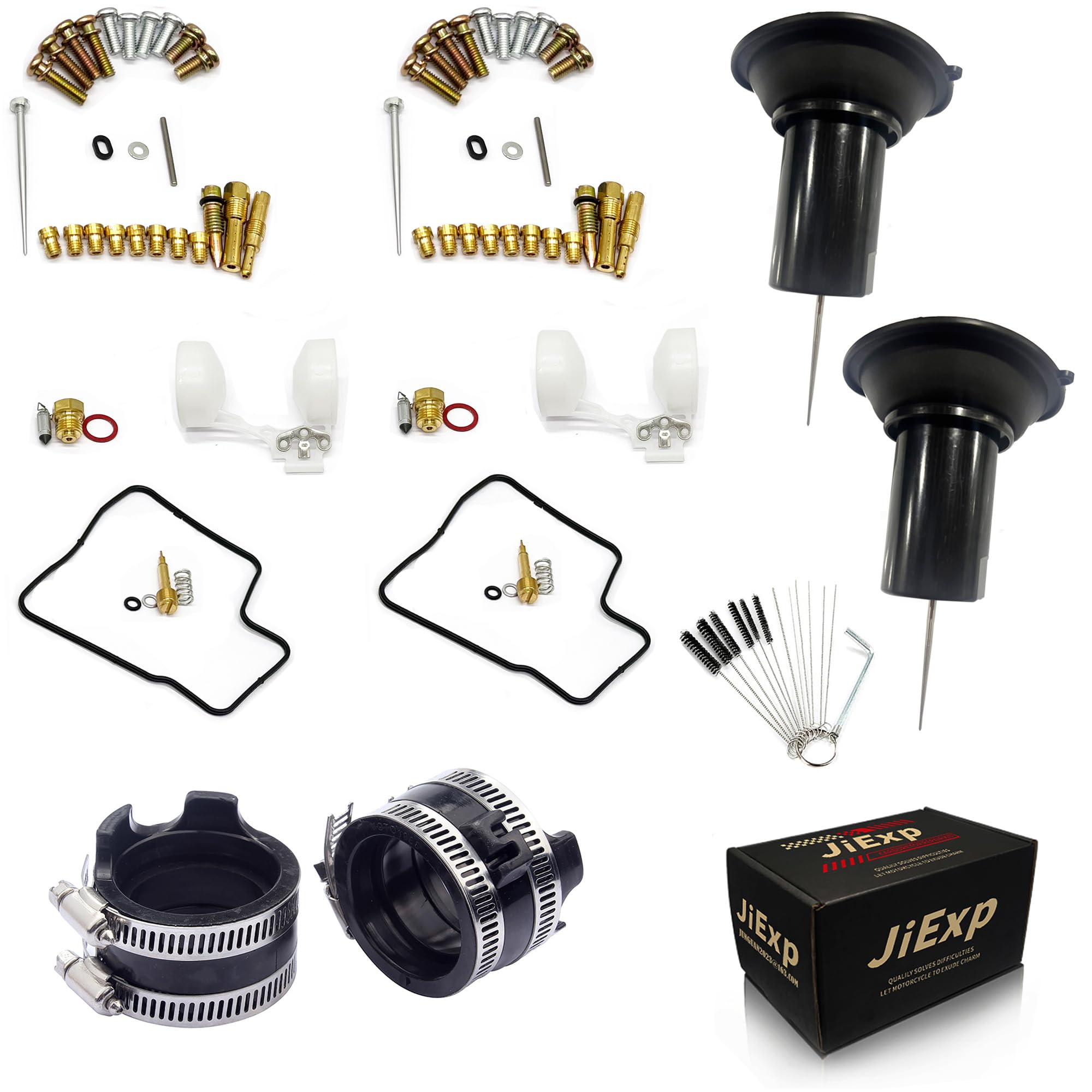 JiExp Carburetor Repair Kit for Honda Shadow VT1100 Motorcycle - Includes Intake Manifold & Throttle Valve - Perfect for Engine Maintenance & Performance Upgrade