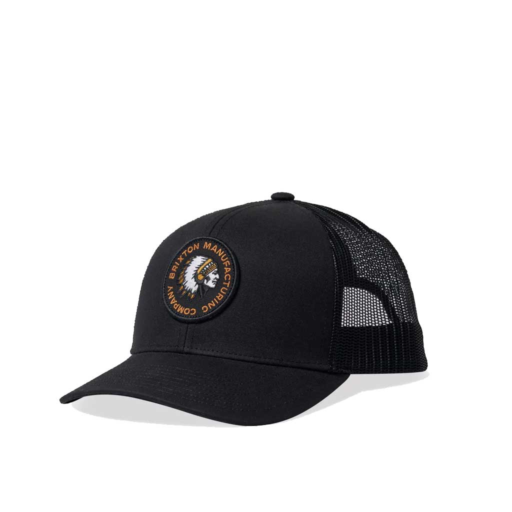 Brixton Rival Stamp X MP Mesh Cap - Black Baseball Hat for Men & Women | Stylish Outdoor Sun Protection for Hiking, Running, and Casual Wear