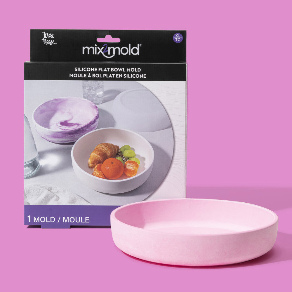 Brea Reese Mix2Mold Silicone Shallow Bowl Craft Mold for DIY Resin, Soap, Candle Making - Perfect for Art Projects, Home Decor & Gift Making