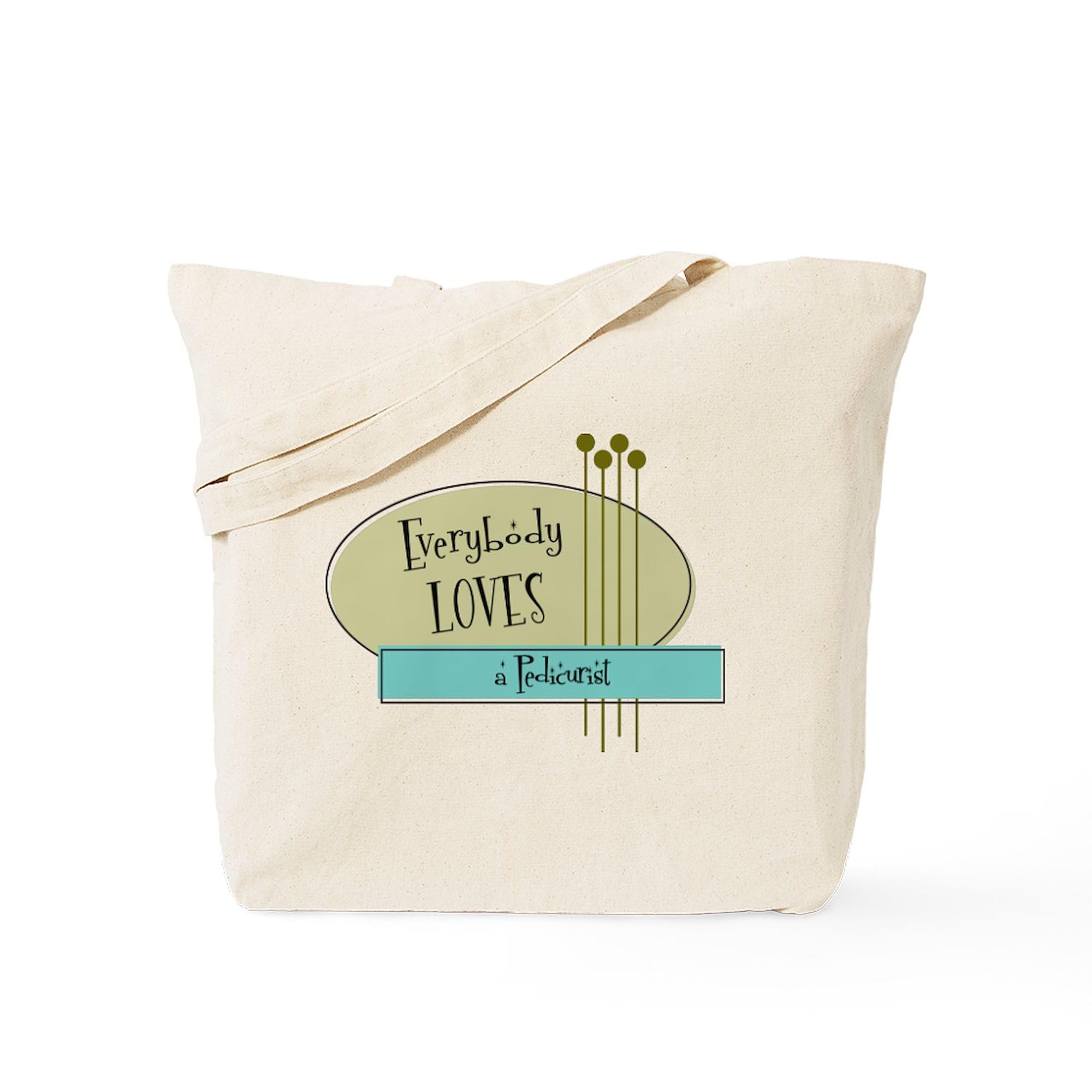 Everybody Loves A Pedicurist Tote Bag - Natural Canvas Reusable Shopping Bag for Nail Salon, Spa & Beach - Eco-Friendly Grocery Tote for Women