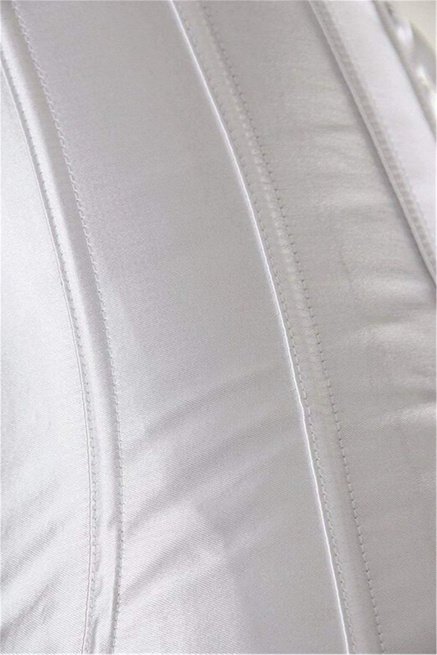 Jutrisujo Women's Lace Up Bustier Corset - Boned Bodyshaper Top for Plus Size (White, 4XL) | Shapewear for Evening Dresses, Wedding & Special Occasions