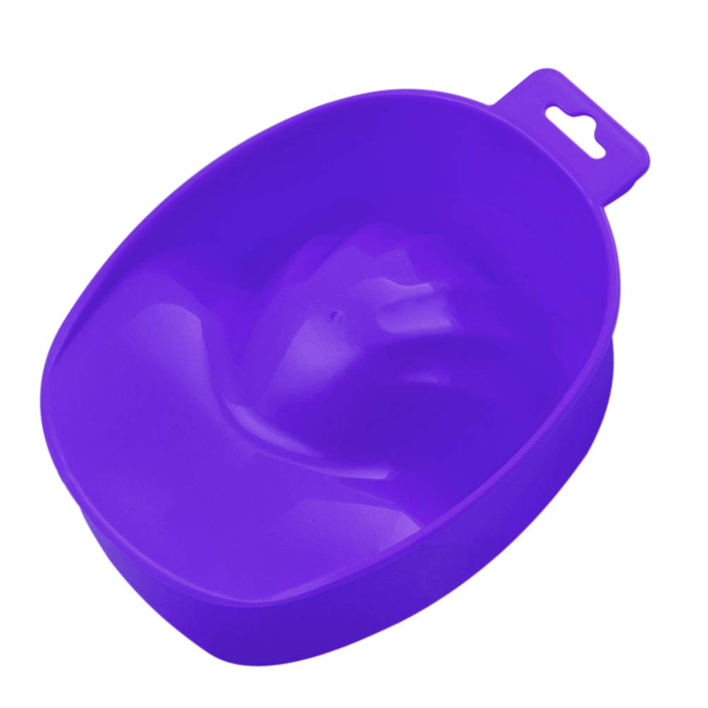1pc Purple Nail Soaking Bowl for Gel Polish Removal - Rectangle Nail Spa Tray for Manicure, Hand Soaking & Nail Art - Perfect for Home Nail Care & Professional Salon Use