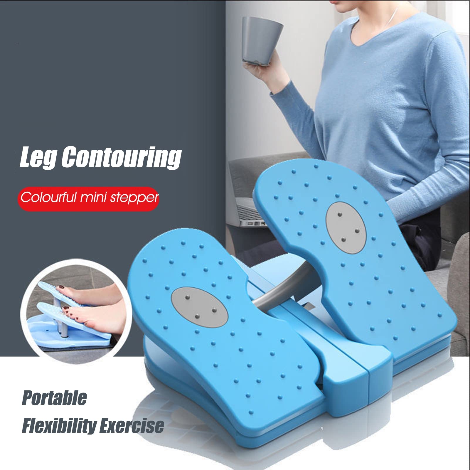 Mini Stepper for Exercise - Portable Stair Stepper Machine for Home, Office & Desk Workouts - Indoor Fitness Equipment for Leg & Cardio Training - Perfect for Small Spaces & Work from Home (Pink)