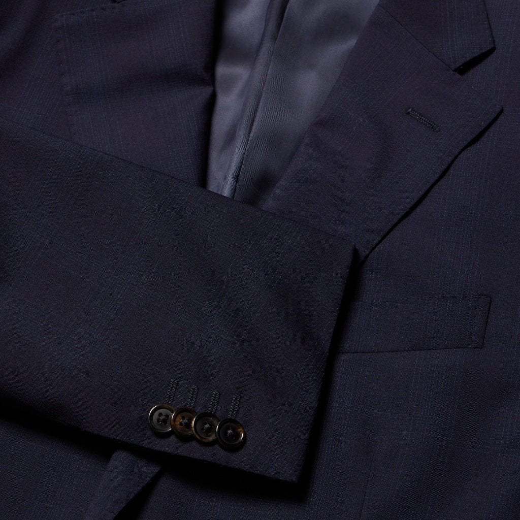 Premium CORNELIANI Stretch Virgin Wool Suit for Men - Navy Blue Slim Fit Business Attire | Perfect for Office Wear, Weddings & Formal Events