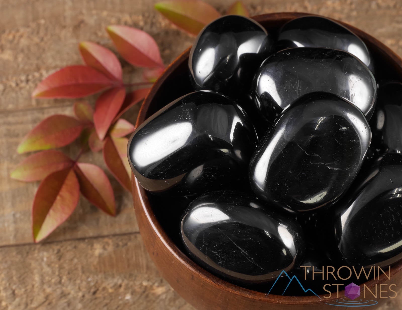 JET Tumbled Stones - Petrified Wood & Fossilized Black Amber Healing Crystals for Self Care, Meditation & Energy Balancing | Natural Polished Gemstones for Home Decor, Jewelry Making & Spiritual Healing (E0336)