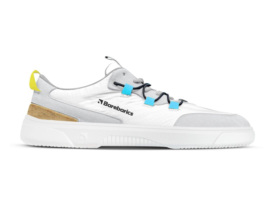 Barefoot Sneakers Barebarics Revive - White & Grey Minimalist Shoes for Men & Women | Lightweight & Flexible for Running, Walking & Gym Workouts