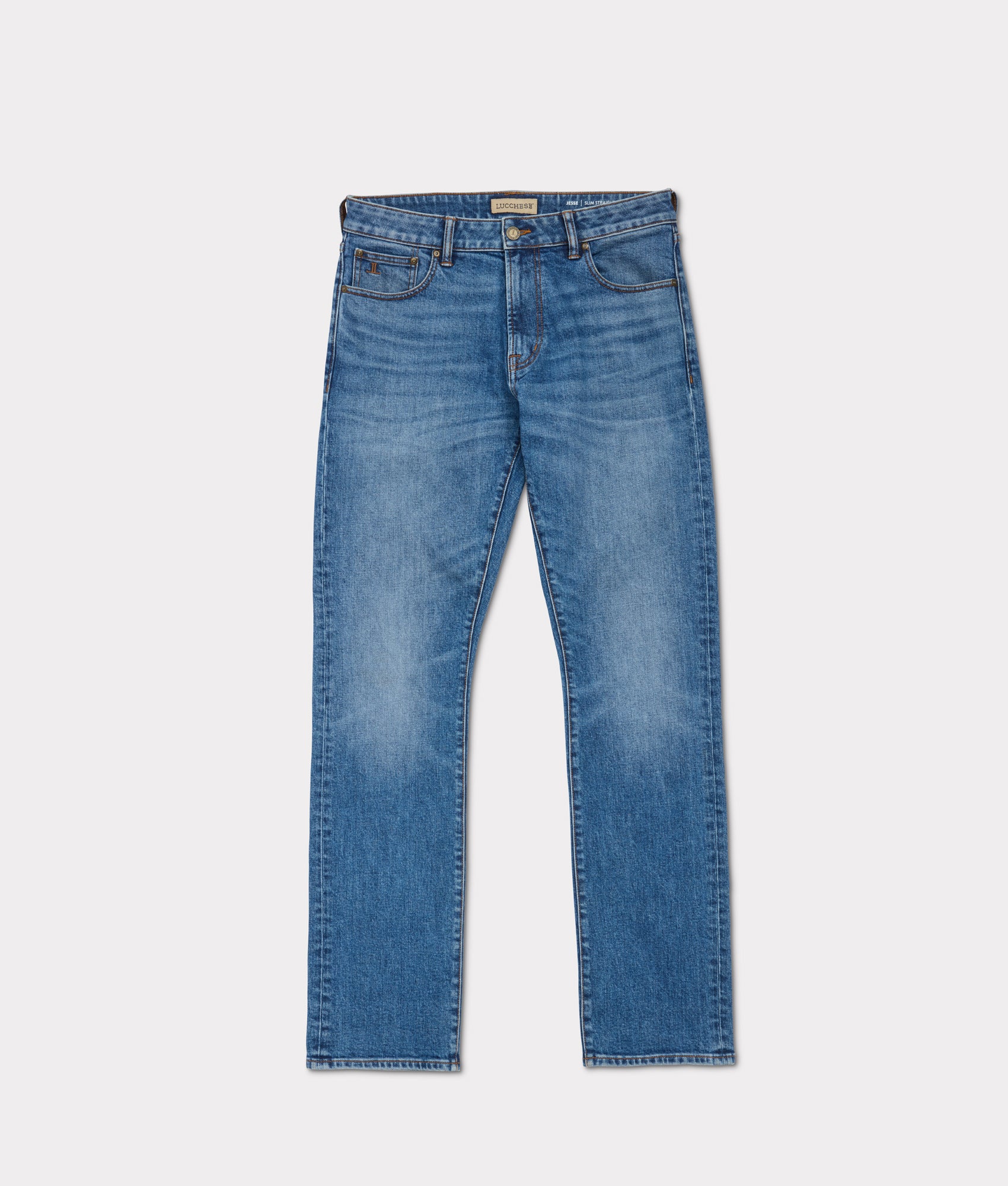 Jesse Men's Slim Straight Fit True Blue Denim Jeans - Perfect for Casual Wear, Office & Everyday Outfits