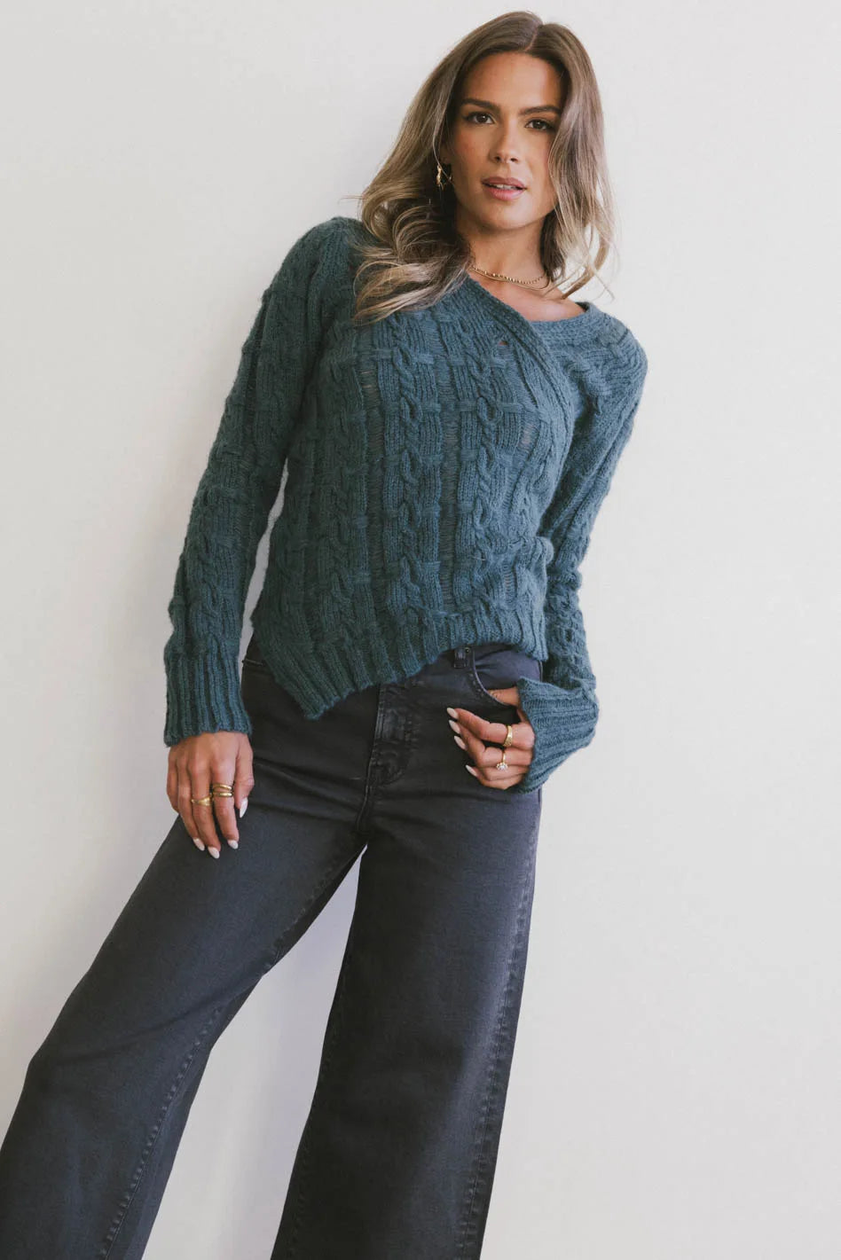 Bentley Knit Sweater for Women - Cozy Cable Knit Pullover Winter Sweater | Soft & Warm Casual Wear for Fall & Winter | Perfect for Office, Dates & Holiday Outfits