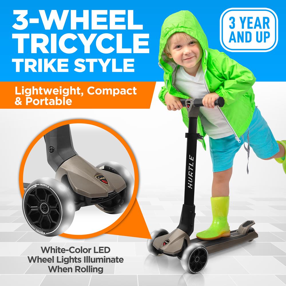 3 Wheel Foldable Kid Scooter - Lightweight Adjustable Kick Scooter for Boys & Girls Ages 3-12 - Perfect for Outdoor Play, Commuting & Neighborhood Rides