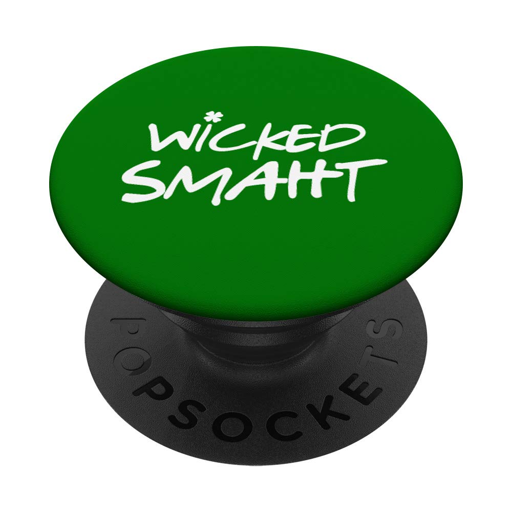 Boston For Life Wicked Smaht Southie Wicked Smart PopSockets Swappable PopGrip - Phone Grip Stand for iPhone, Samsung & Smartphones - Perfect for Selfies, Gaming & Daily Use