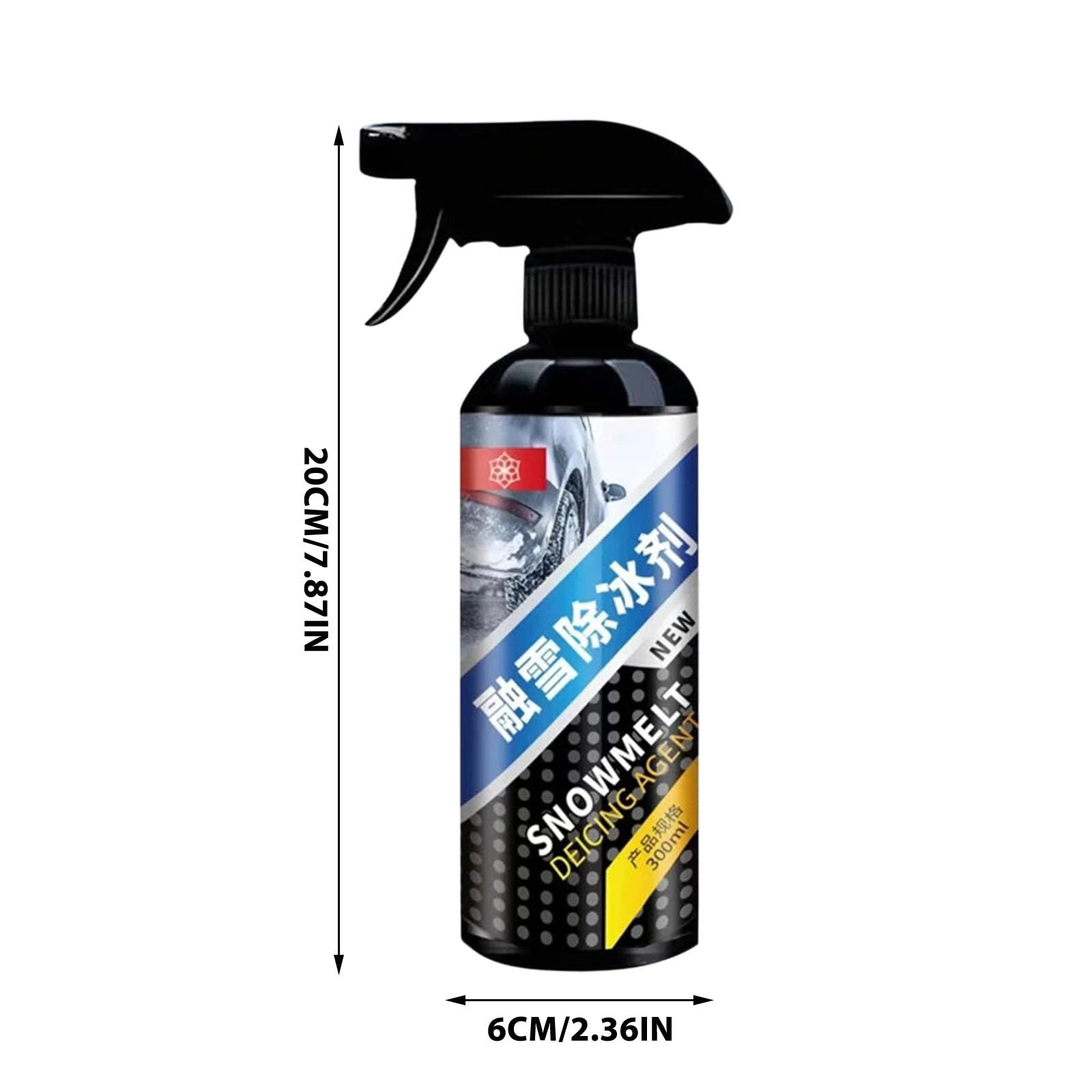 300ML Car Windshield Deicer Spray - Fast-Acting Windshield Defroster & De-Icing Solution for Winter - Essential for Snow, Ice Removal & Safe Driving in Cold Weather
