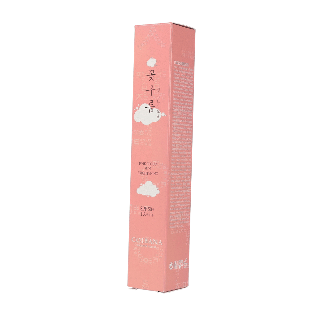 COIBANA Pink Cloud Sunscreen SPF50+ PA+++ Brightening Face Cream 30ml - Lightweight & Hydrating for Daily UV Protection & Glowing Skin