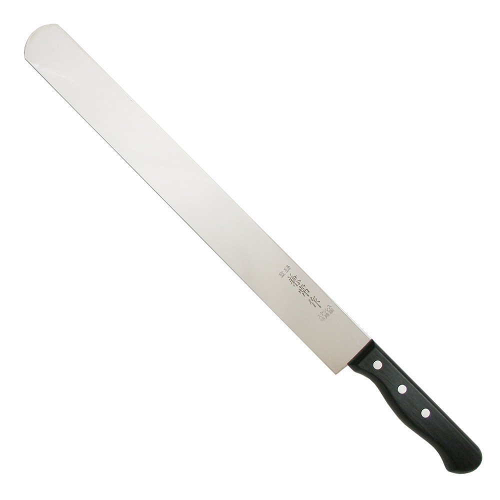 KANETSUNE 350mm (13.78 in.) Professional Pastry Knife - AUS-8 Stainless Steel Blade with Plywood Handle - Ideal for Baking, Cake Decorating & Pastry Making