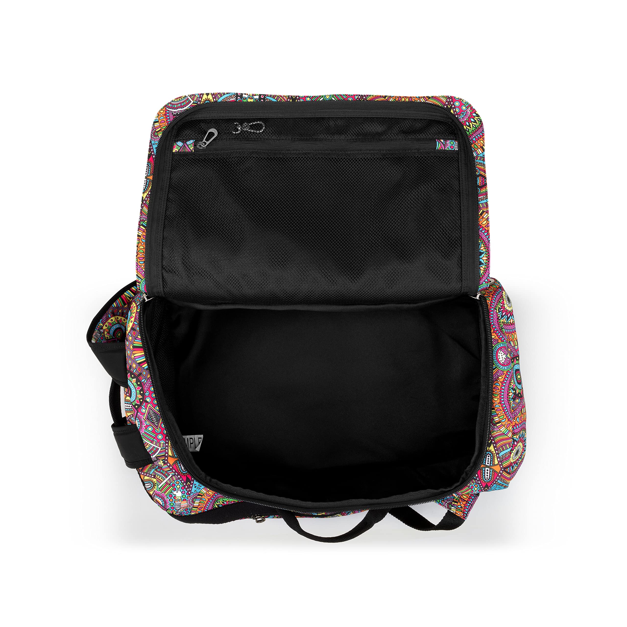 Eco-Friendly Sakroots Travel Backpack - Water-Resistant Rainbow Wanderlust Design for Women & Men | Perfect for Commuting, Hiking, and Weekend Getaways