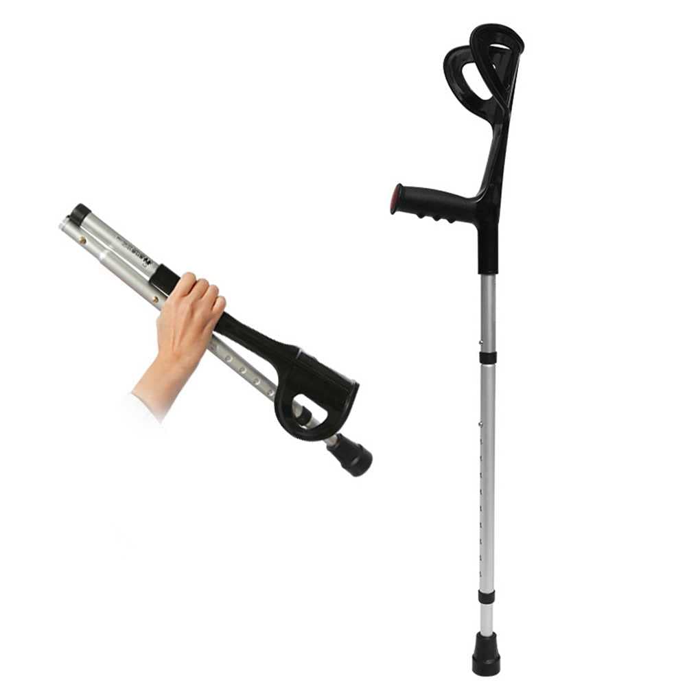 Adjustable Folding Crutches for Adults - Lightweight Ergonomic Walking Canes with Forearm Support | Perfect for Travel, Injury Recovery & Mobility Assistance