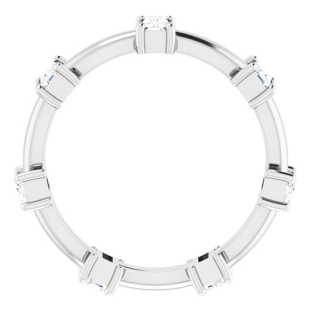 0.98 Carat Prong Set Baguette Diamond Eternity Wedding Band - Perfect for Anniversary Gifts, Bridal Jewelry & Special Occasions