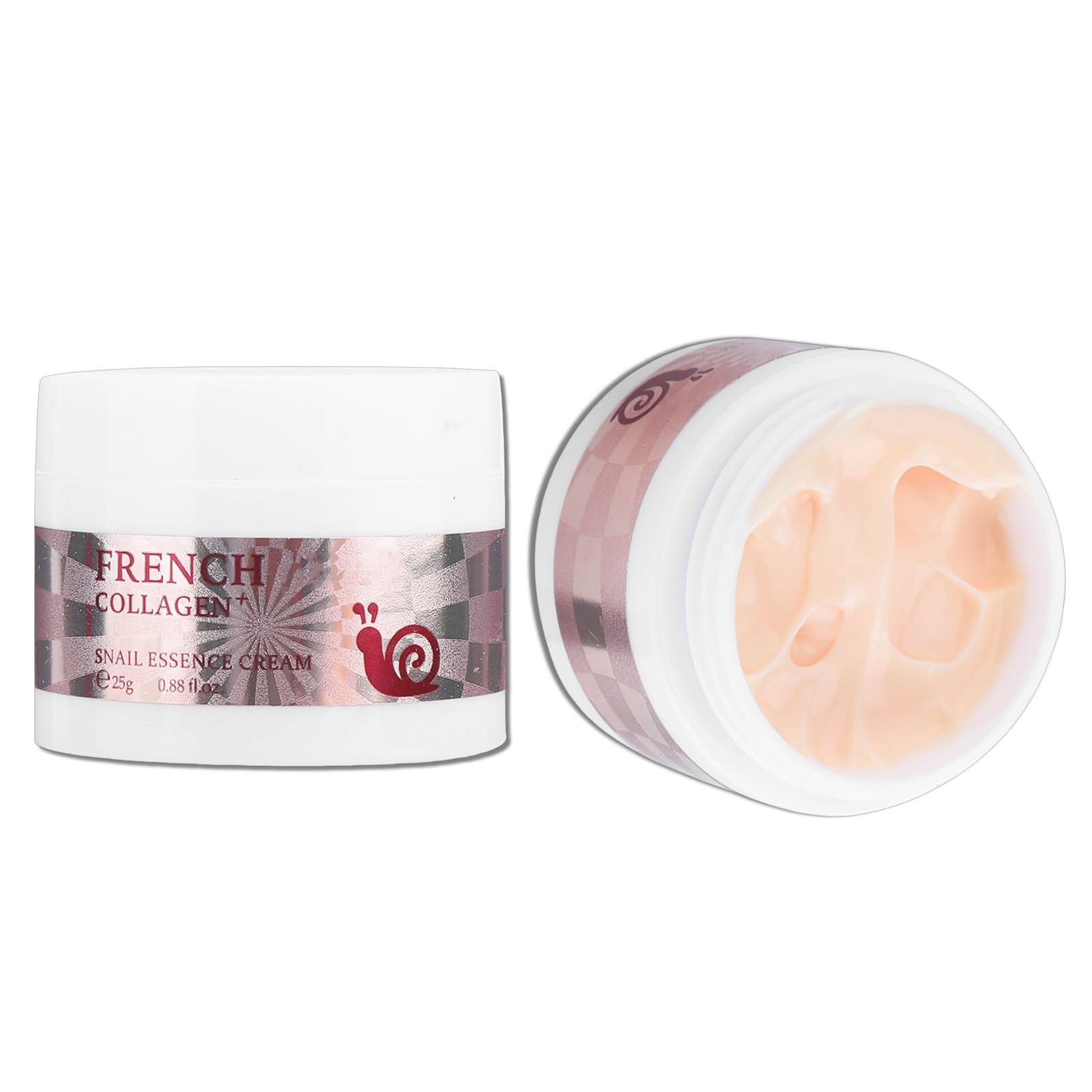 Snail Repair Cream with Collagen & Moisturizing Essence - Hydrating Brightening Facial Cream for Dry, Sensitive Skin - Day & Night Skincare Routine