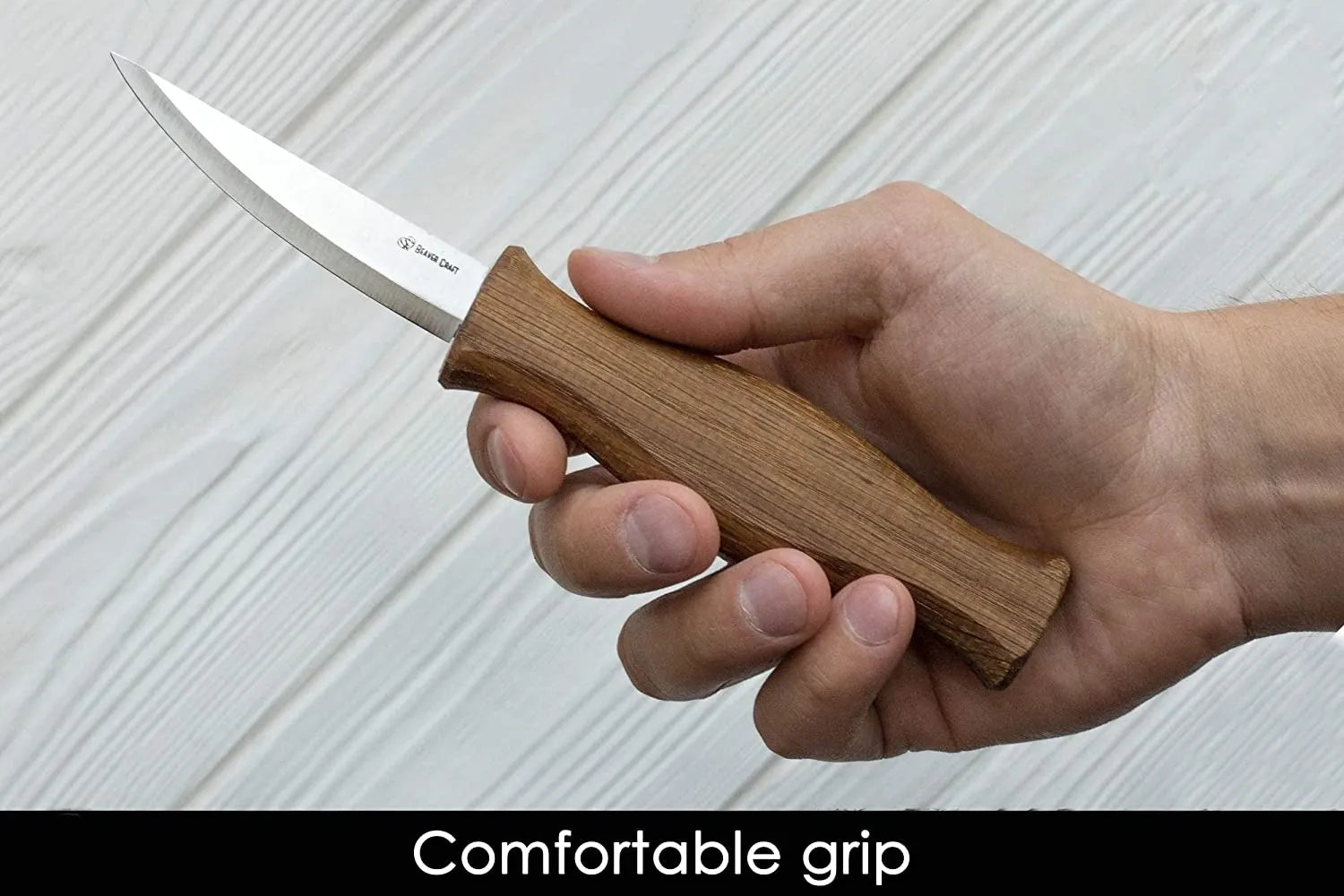 BeaverCraft C4 Small Whittling Knife with Oak Handle - Perfect for Wood Carving, Whittling, and DIY Crafts - Ideal for Beginners and Professionals