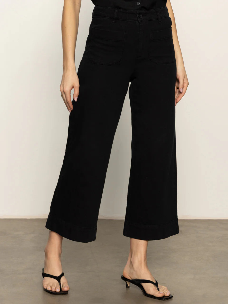 Sanctuary Soft Marine Wide Leg Crop Pants - Comfortable High Waist Casual Lounge Pants for Women | Perfect for Yoga, Travel & Everyday Wear
