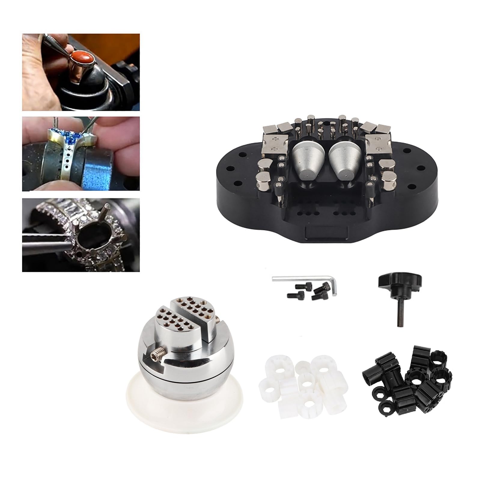Professional Jewelry Engraving Vise Tool with Universal Rotation Base - Ball Vise Engraving Setting Block for Jewelry Making & Repair - Perfect for DIY Crafting, Watch Repair, and Metal Engraving Projects