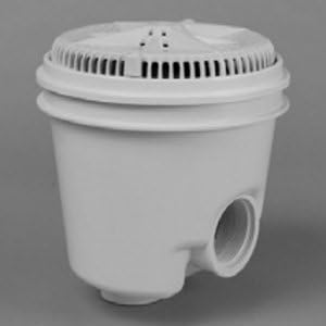 Pentair 8 Inch StarGuard Drain with 2 Inch Side & 1.5 Inch Bottom Ports - ABS Sump Pump Cover with Ring (2 Pack, White) - Perfect for Basement Waterproofing and Flood Prevention