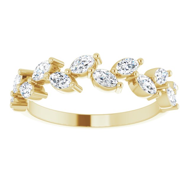 0.84 Carat Marquise Cut Diamond Wedding Band - Elegant Bridal Ring for Women, Perfect for Engagement, Anniversary & Special Occasions