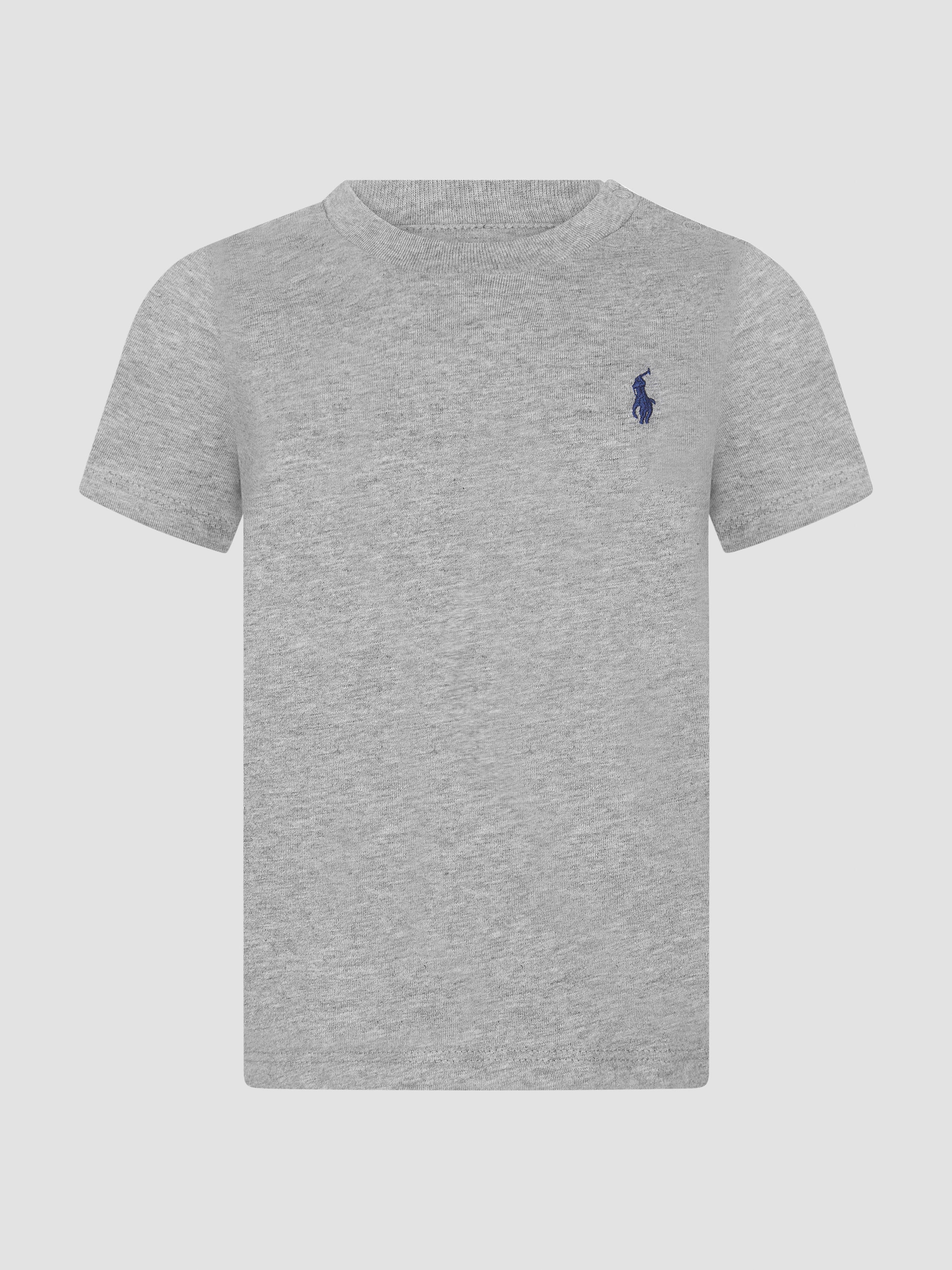Baby Boys Logo T-Shirt in Grey - Soft Cotton Short Sleeve Tee for Toddlers | Perfect for Playdates, Daycare & Family Photos