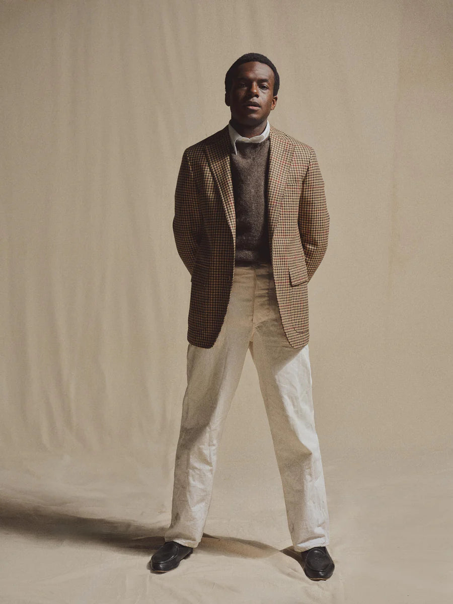 J.PRESS x BUCK MASON Men's Check Tweed Sport Coat Blazer - Classic Wool Jacket for Business, Office & Formal Occasions