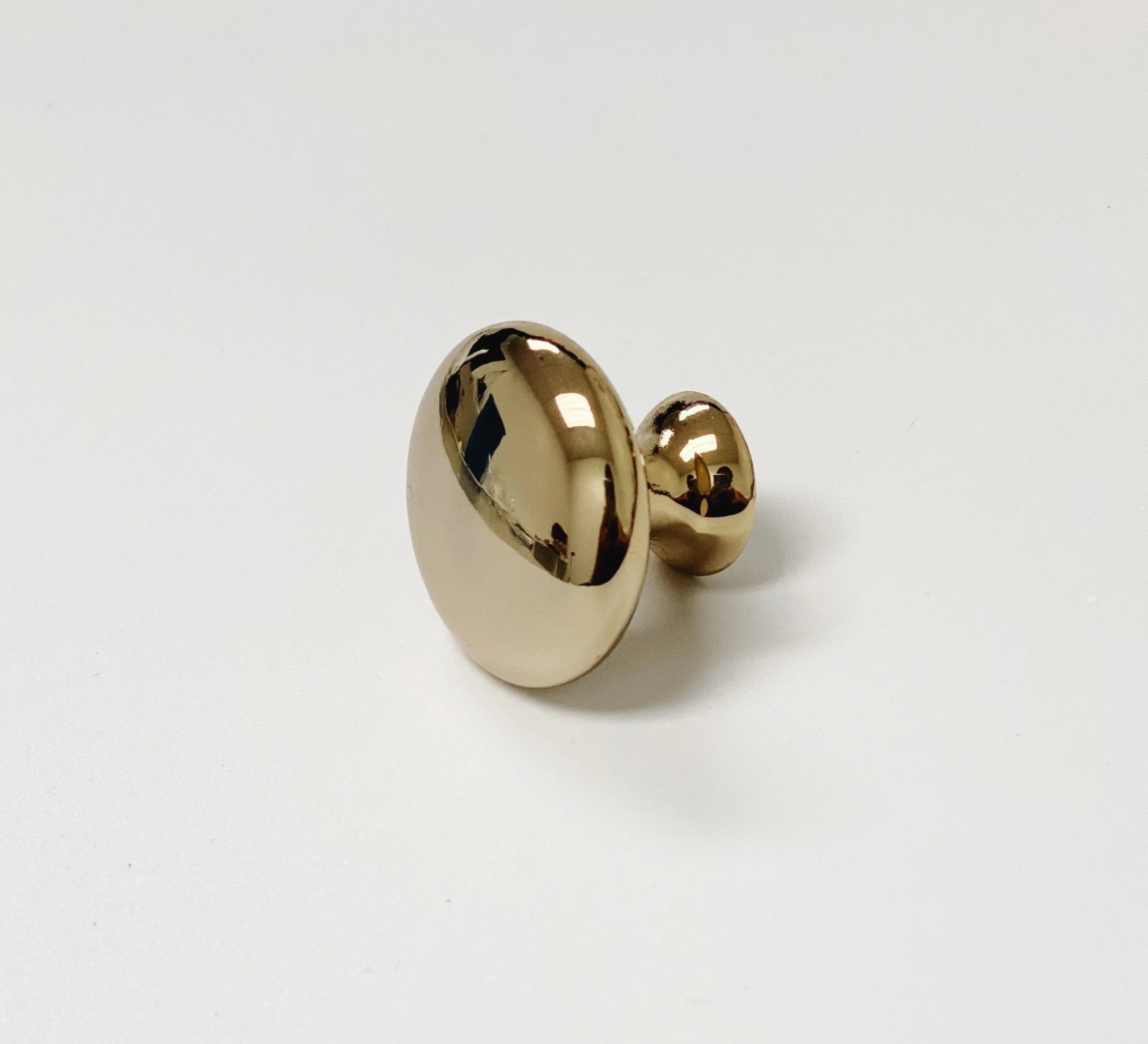 Polished Light Gold Capri Cup Drawer Pull - Brass Cabinet Knob for Kitchen & Bathroom - Vintage Ring Pull Handle for Dresser, Wardrobe & Furniture Hardware