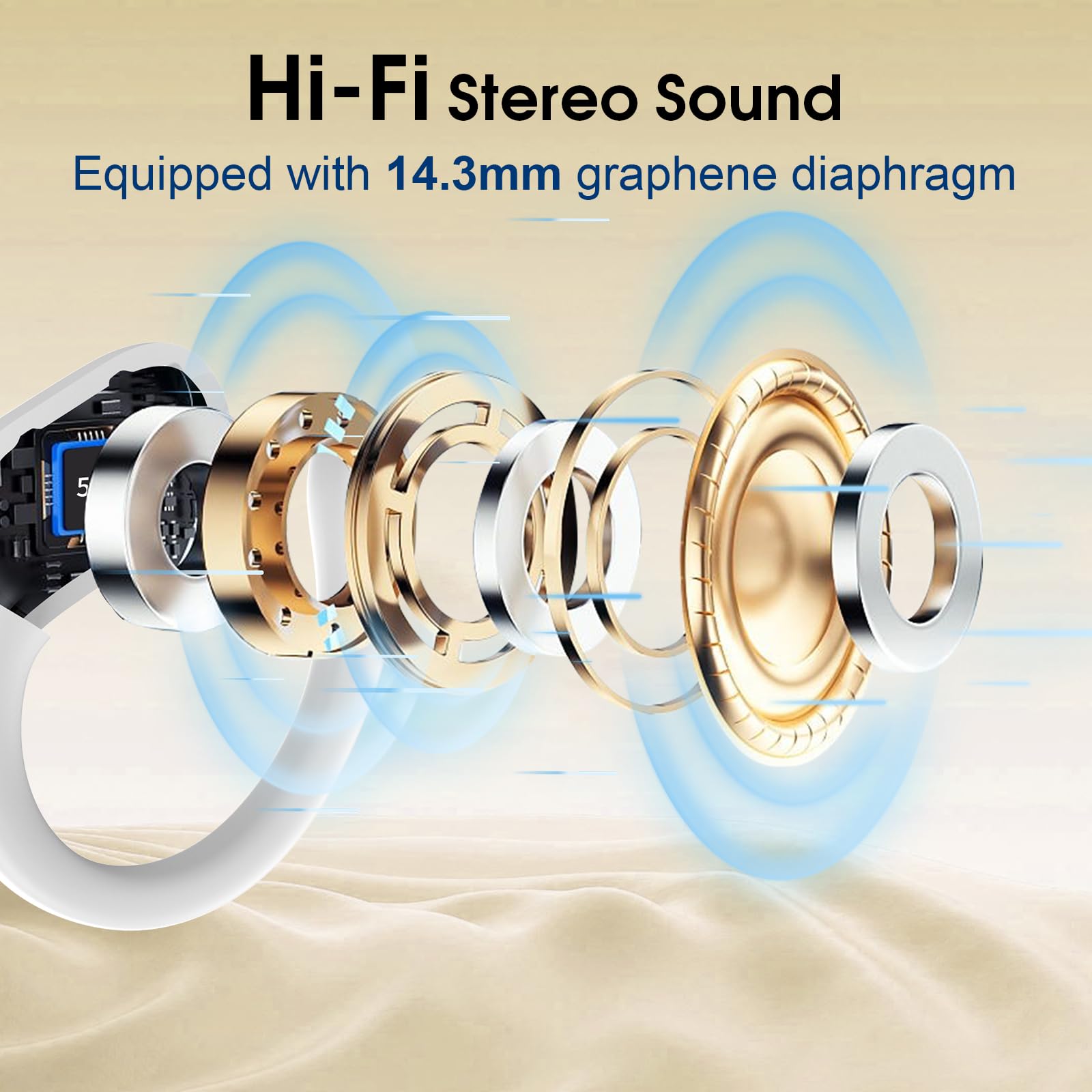 Wireless Earbuds 75hrs Bluetooth 5.4, ENC Noise Cancelling, IPX7 Waterproof - for Sports & Workouts