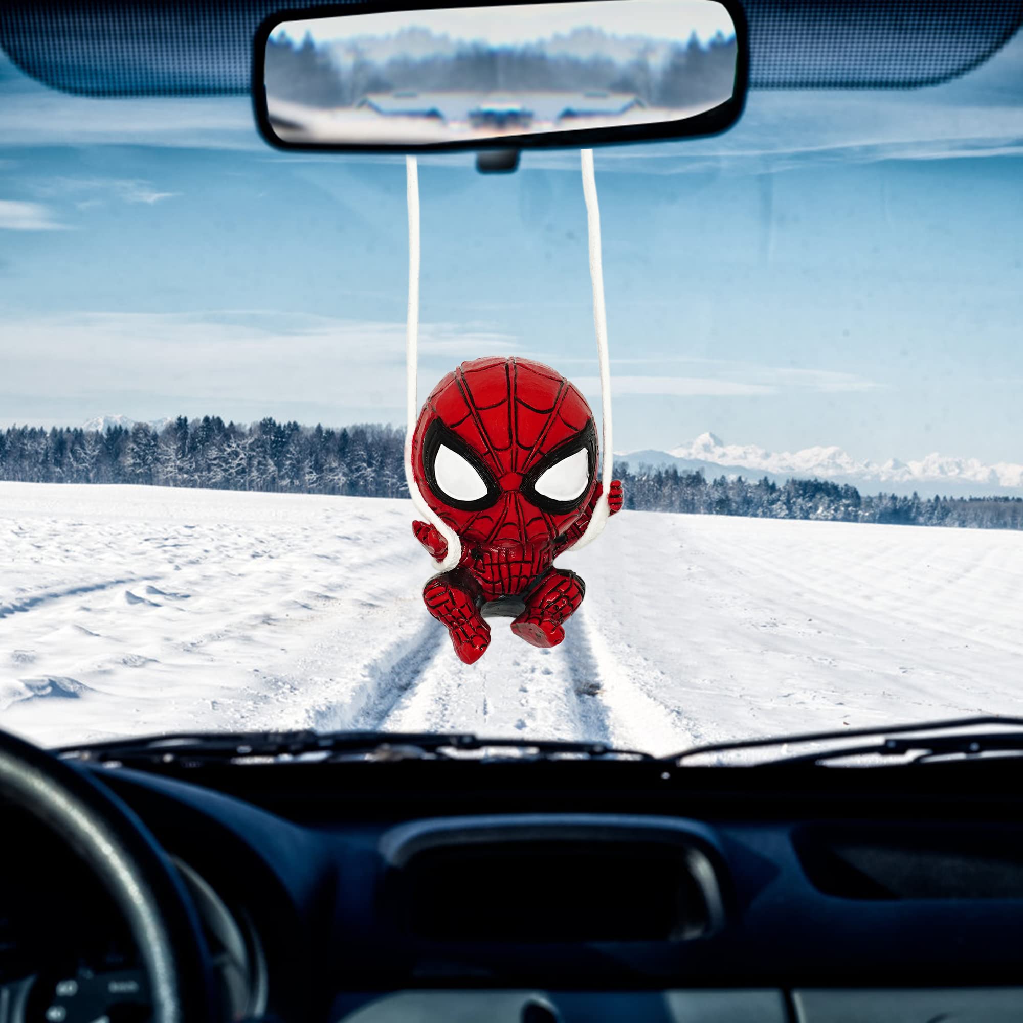 Car Rear View Mirror Hanging Ornament - Stylish Auto Interior Decor with Reflective Mirror | Perfect for Personalizing Your Vehicle & Enhancing Driving Experience