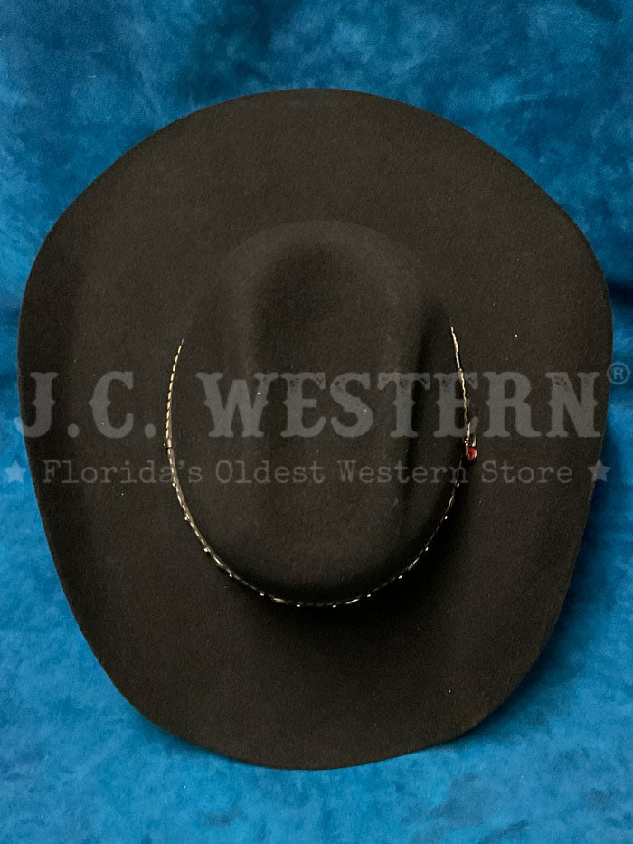 Justin JF0230BUJR40 Kids BUSTER JR Felt Hat - Black Felt Cowboy Hat for Boys & Girls - Perfect for Western Costumes, Halloween, Dress-Up & Cowboy Parties