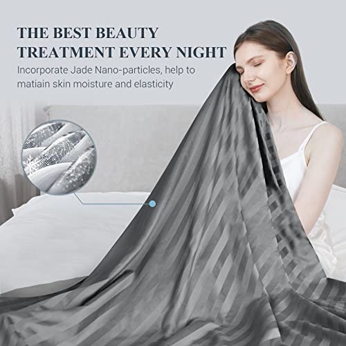 Arc Chill® Cooling Fabric Blanket - Double Sided Summer Blanket with Q max>0.5 - Dark Grey for Hot Sleepers & Night Sweat Relief - Perfect for Bedroom, Office Nap & Travel